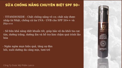 SỮA CHỐNG NẮNG CHUYÊN BIỆT 50ml LANCO - Hình ảnh 3