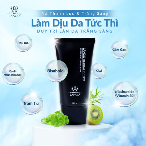 NẠ THANH LỌC VÀ TRẮNG SÁNG 120gr LANCO