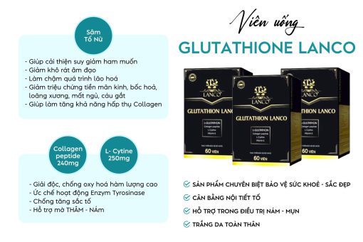 VIÊN UỐNG GLUTATHIONE LANCO - Hình ảnh 4