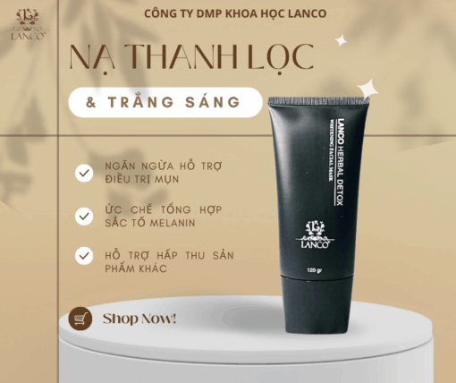 NẠ THANH LỌC VÀ TRẮNG SÁNG 120gr LANCO - Hình ảnh 2