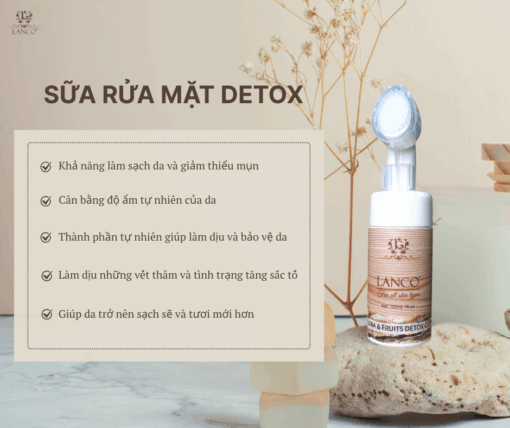 SỮA RỬA MẶT DETOX 100ml LANCO - Hình ảnh 3